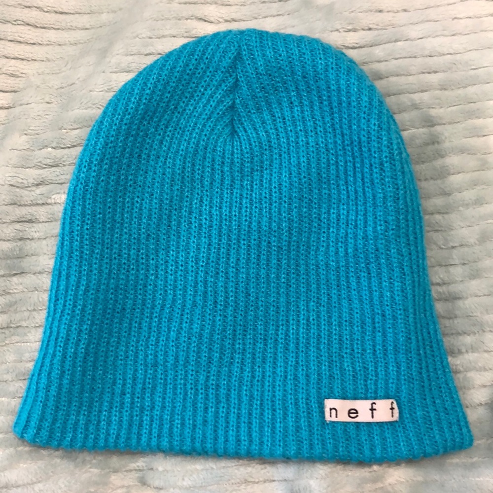Neff light blue beanie